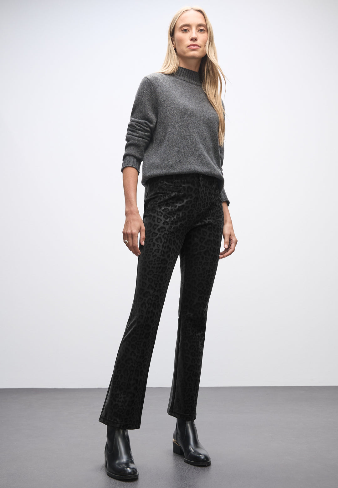 Style_York Bootcut Leo Coating, Black 20001 Bild 5