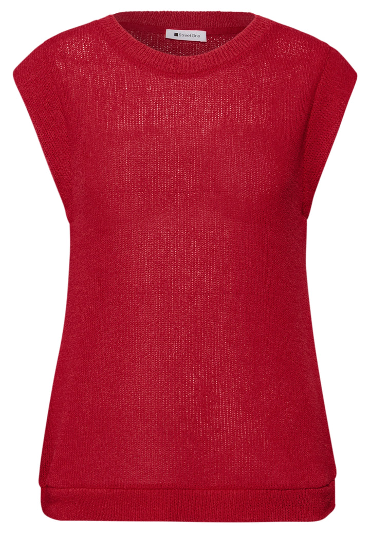 summer knit look top, salsa red 17504 Bild 1