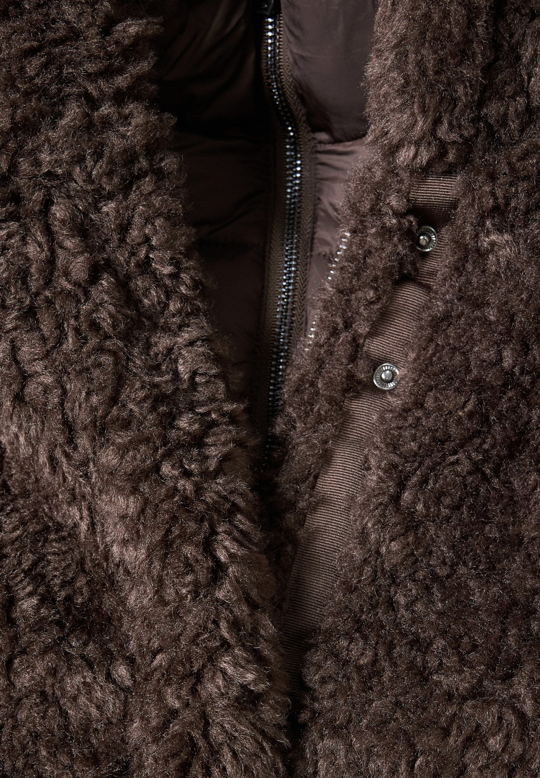 Teddy Coat w. Hoody and Padded, auburn brown 17111 Bild 2