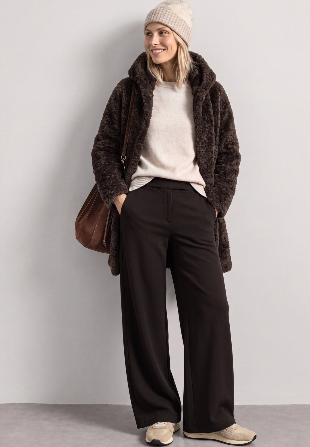 Teddy Coat w. Hoody and Padded, auburn brown 17111 Bild 5