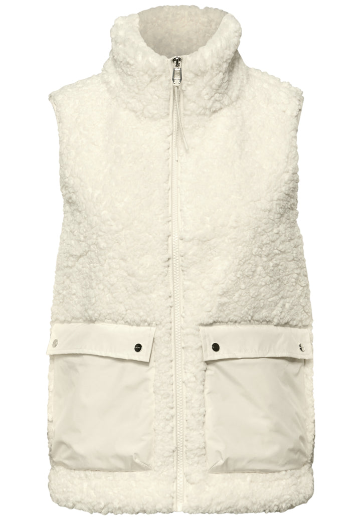 Teddy Vest w. Patched Pockets, eggshell ecru 14035 Bild 1