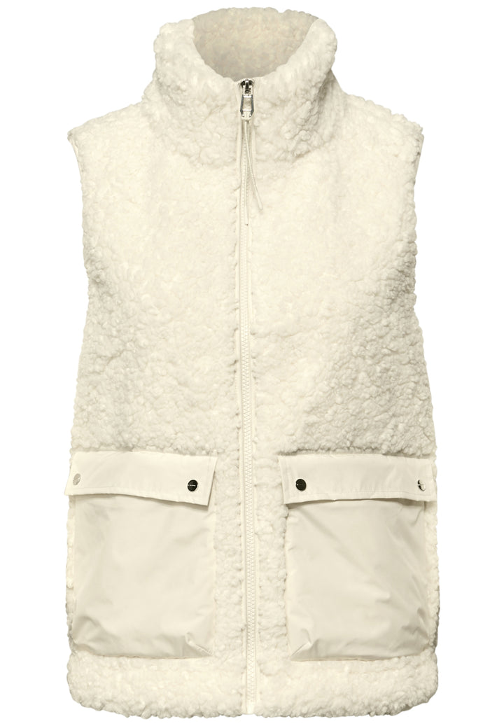 Teddy Vest w. Patched Pockets, eggshell ecru 14035 Bild 1