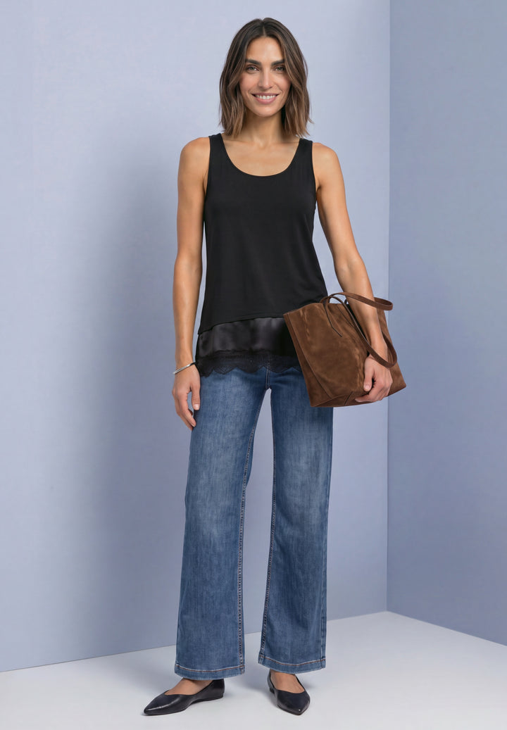 top w.diagonal woven bottom, Black 10001 Bild 5