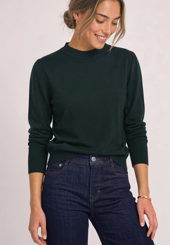 turtle puffy sleeve sweater, stormy green 18101 Bild 7