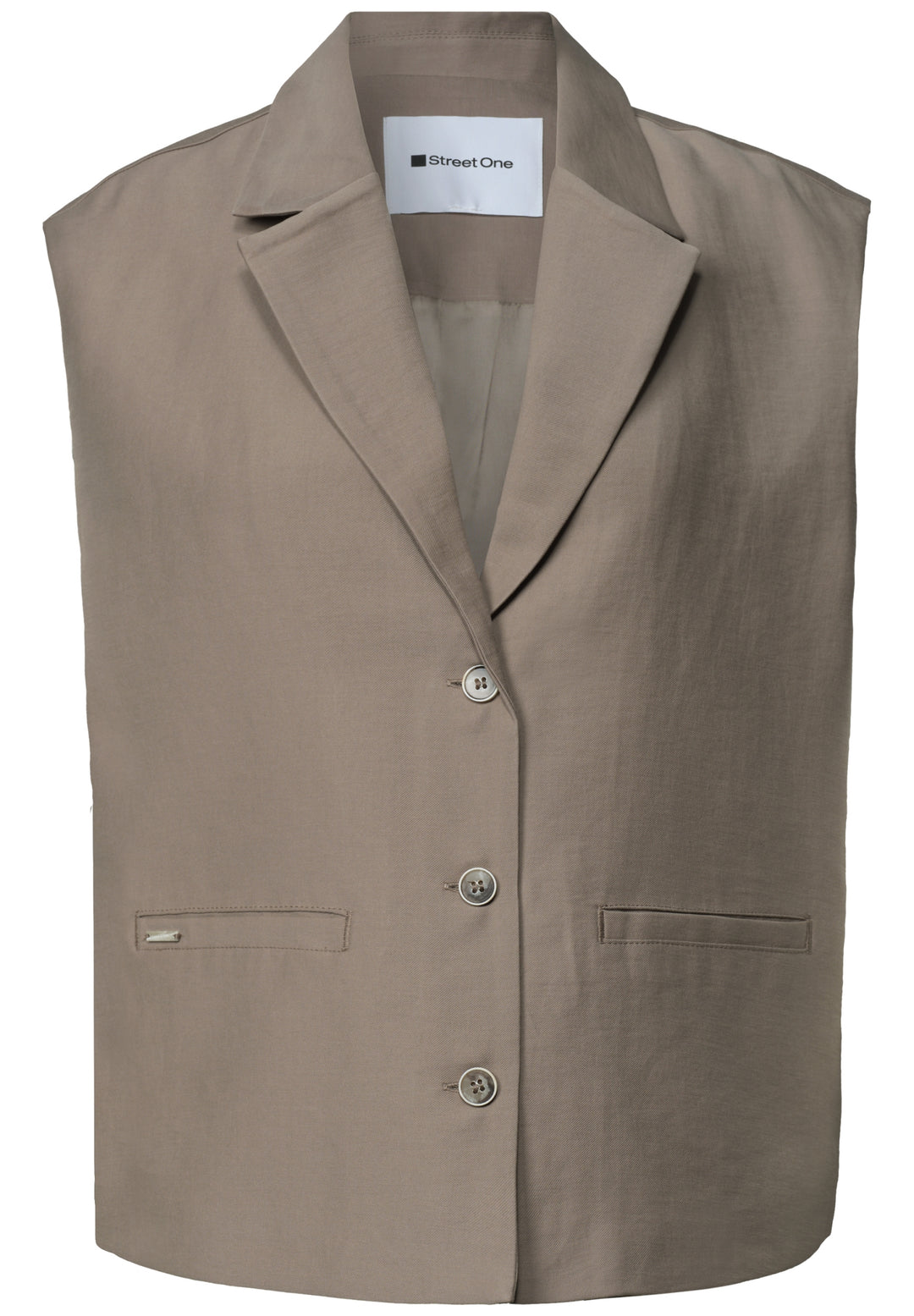 Vest A-Line Rever Pocket Twill, dark beige 17729 Bild 1