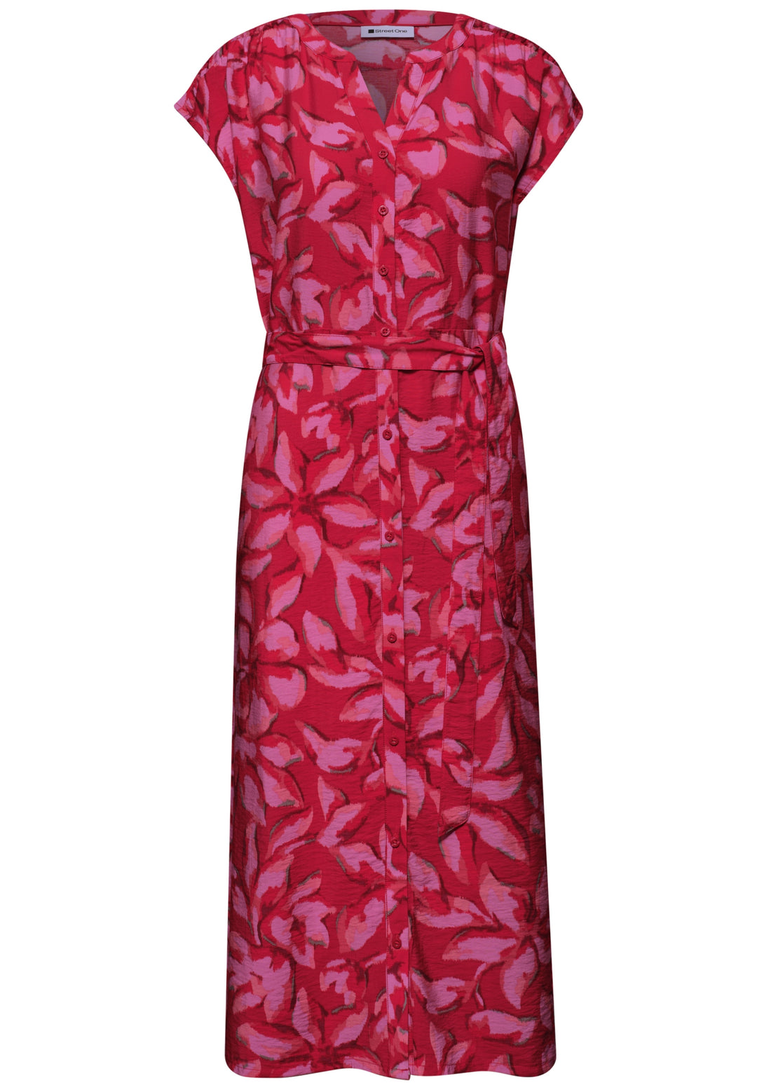 Viscose Shirt Dress_AOP, salsa red 37504 Bild 1