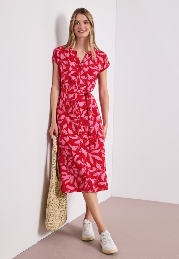 Viscose Shirt Dress_AOP, salsa red 37504 Bild 3
