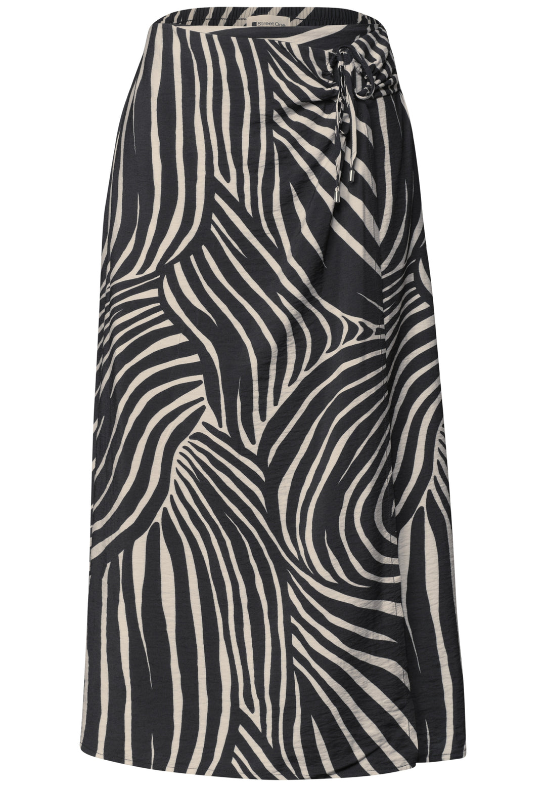 Viscose Wrap Skirt_AOP, Black 20001 Bild 1