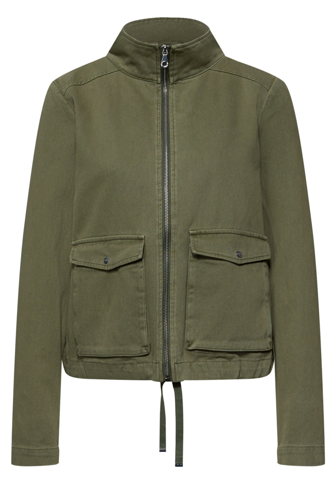 Washed Cotton Jkt w. Stand Up, Dark Vetiver Green 17226 Bild 1