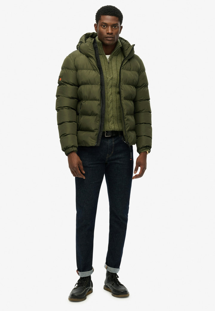 HOODED SPORTS PUFFER JACKET, Army Khaki/Army Khaki H1Q Bild 8