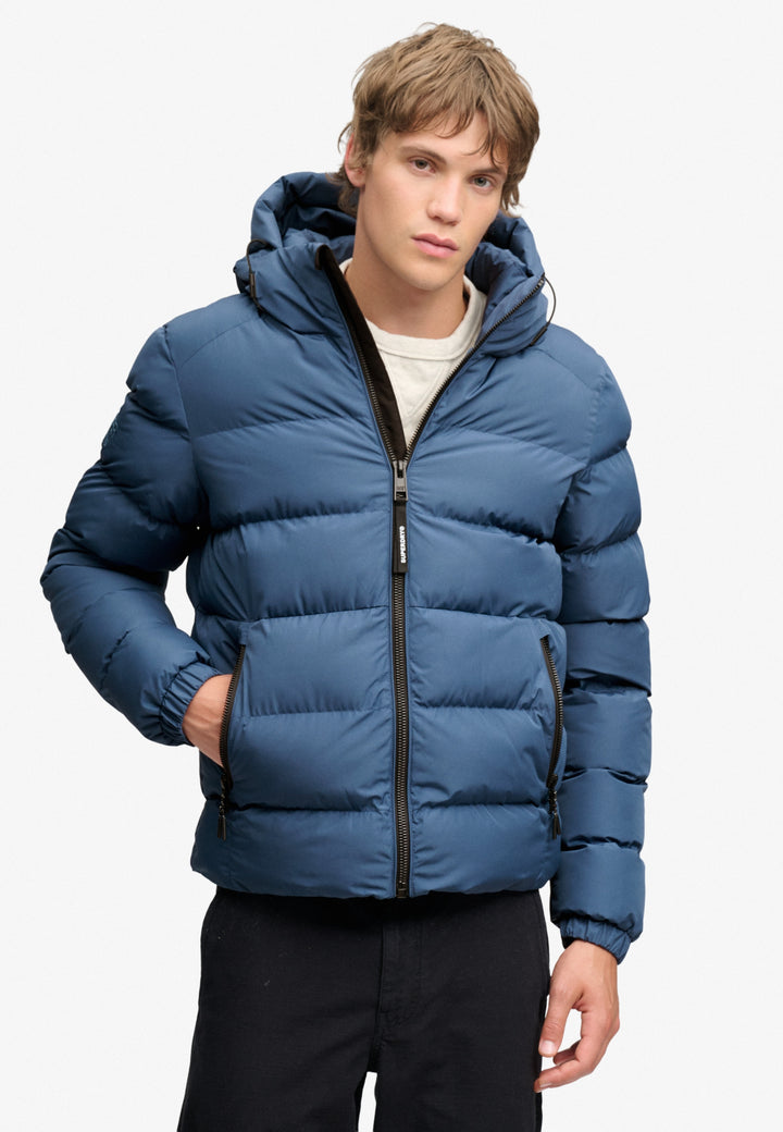 HOODED SPORTS PUFFER JACKET, Altitude Blue L5N Bild 6