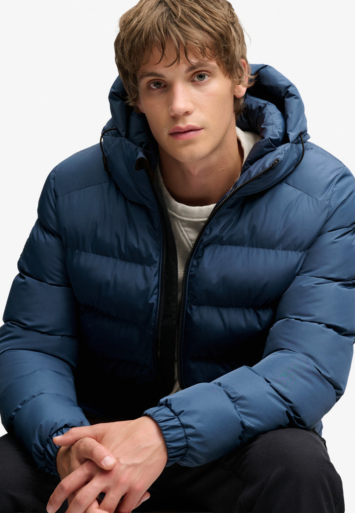 HOODED SPORTS PUFFER JACKET, Altitude Blue L5N Bild 7