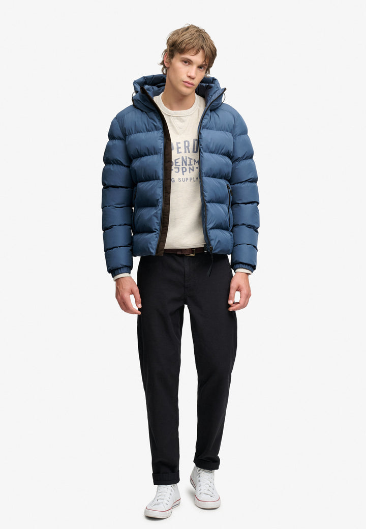 HOODED SPORTS PUFFER JACKET, Altitude Blue L5N Bild 8
