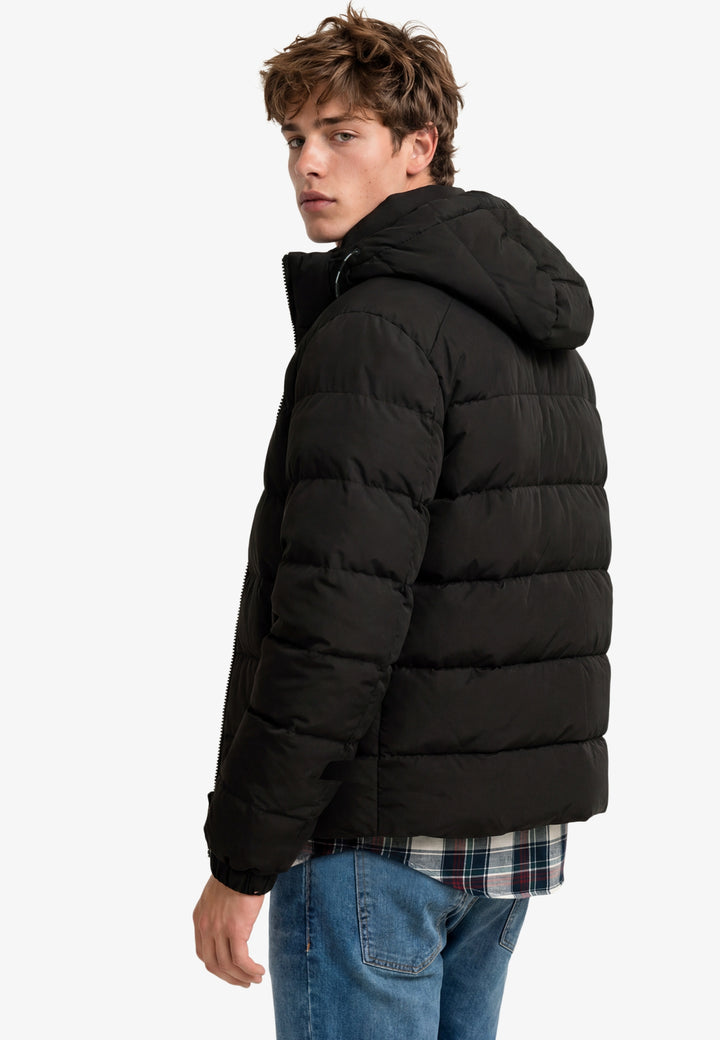 HOODED SPORTS PUFFER JACKET, Black/Black 16A Bild 11
