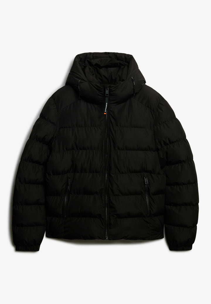 HOODED SPORTS PUFFER JACKET, Black/Black 16A Bild 12