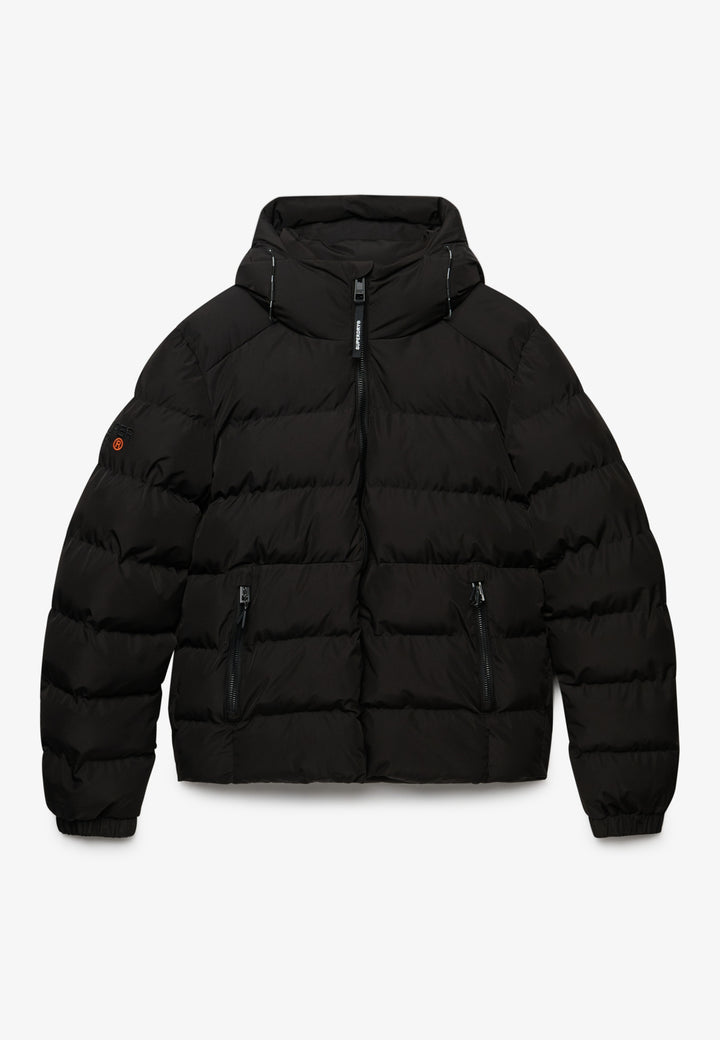 HOODED SPORTS PUFFER JACKET, Black/Black 16A Bild 3