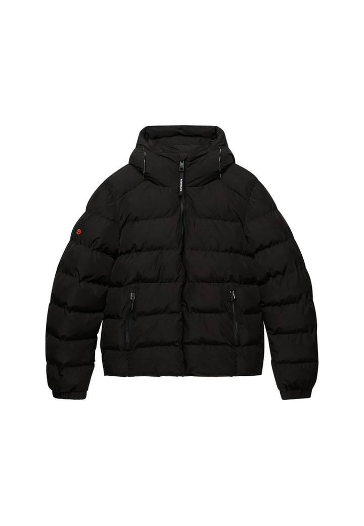 HOODED SPORTS PUFFER JACKET, Black/Black 16A Bild 4