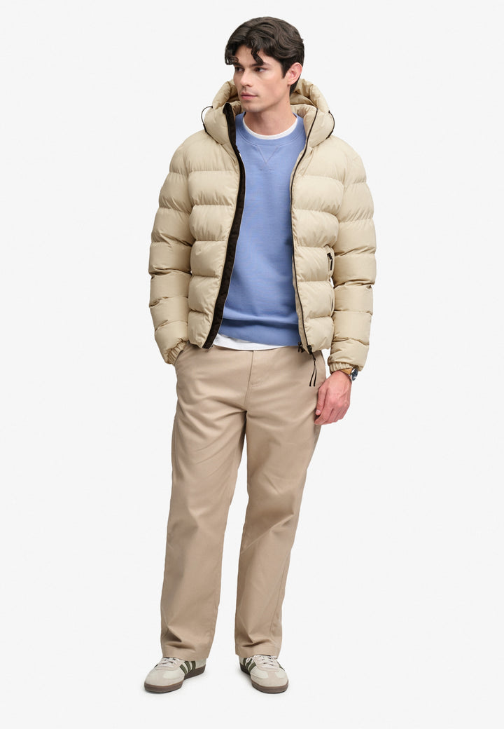 HOODED SPORTS PUFFER JACKET, Climbing Chalk L5O Bild 8