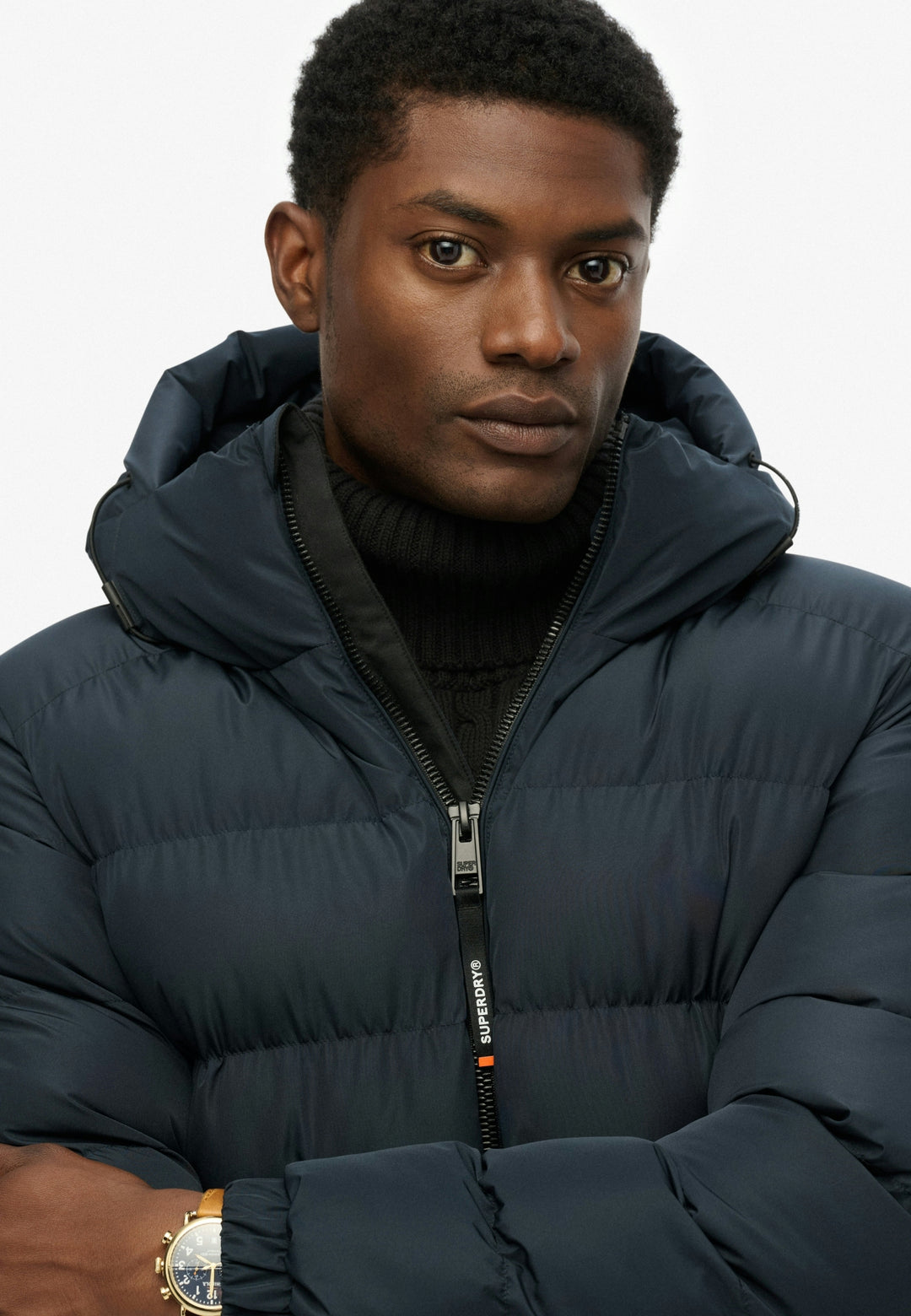 HOODED SPORTS PUFFER JACKET, Eclipse Navy/Eclipse Navy D9W Bild 6