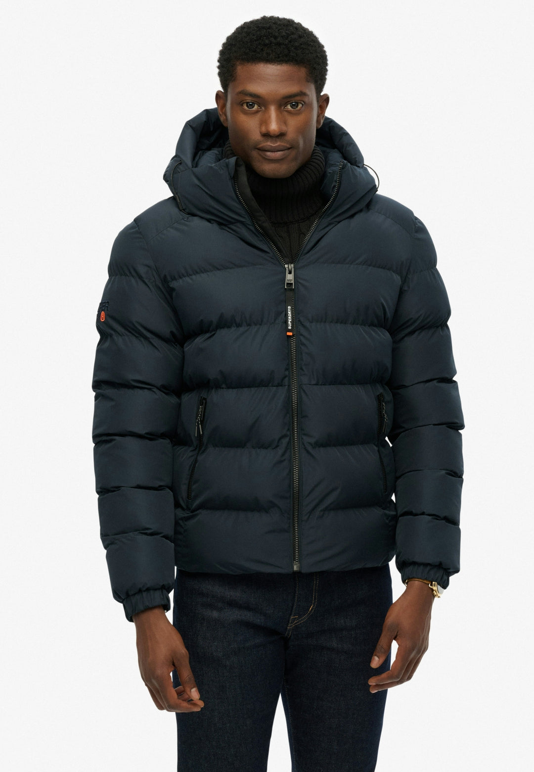 HOODED SPORTS PUFFER JACKET, Eclipse Navy/Eclipse Navy D9W Bild 7