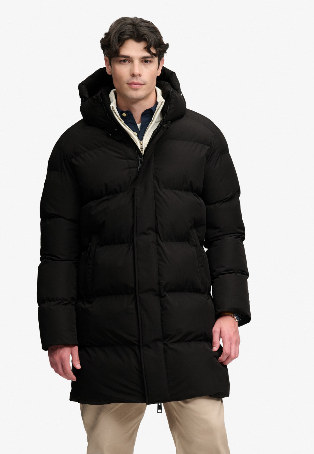 HOODED SPORTS PUFFER MID JKT, Black 02A Bild 7