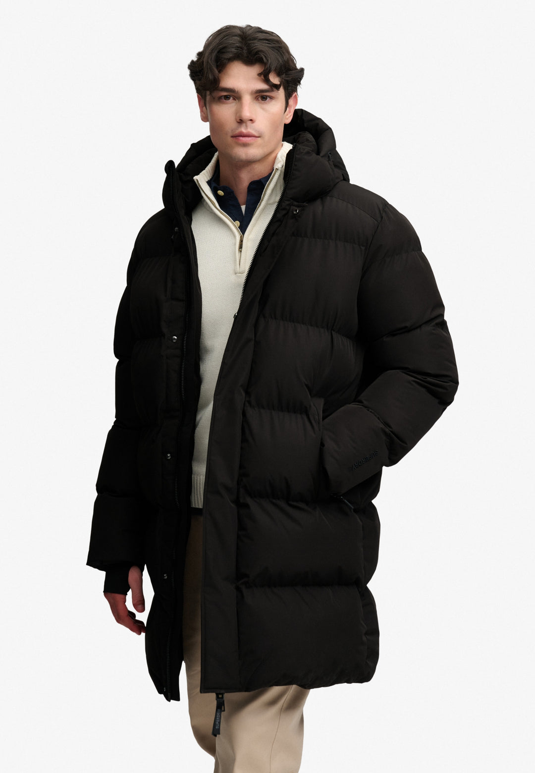 HOODED SPORTS PUFFER MID JKT, Black 02A Bild 8