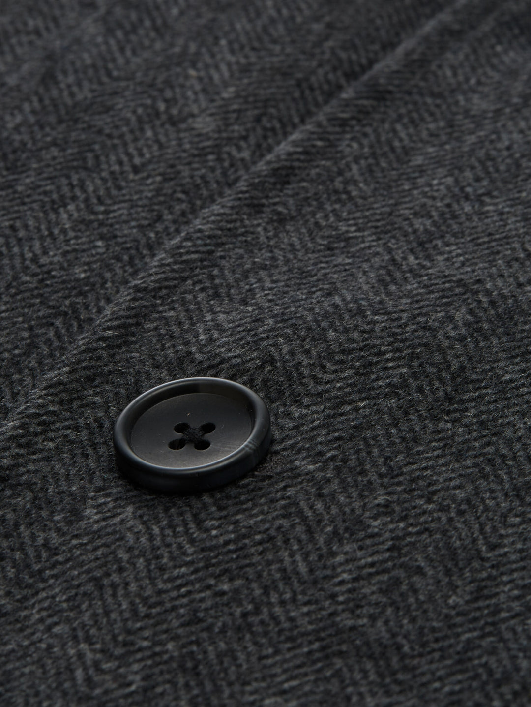 2 in 1 wool coat, dark grey black herringbone 30500 Bild 2