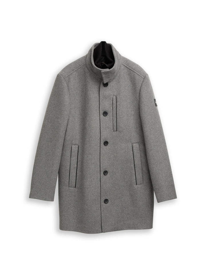 2 in 1 wool coat, light stone grey wool twill 30507 Bild 1