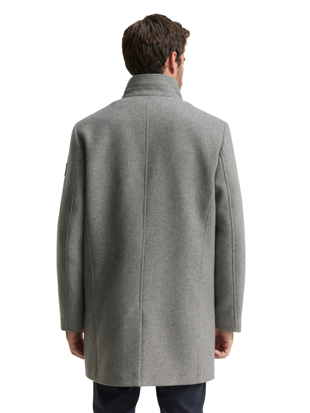 2 in 1 wool coat, light stone grey wool twill 30507 Bild 4