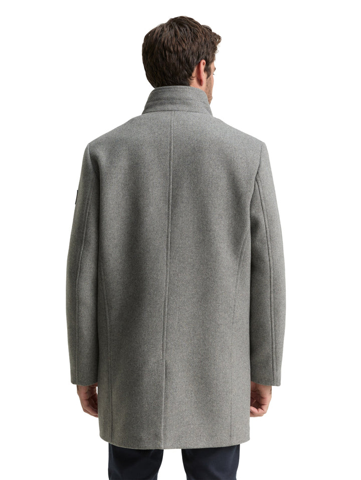 2 in 1 wool coat, light stone grey wool twill 30507 Bild 4
