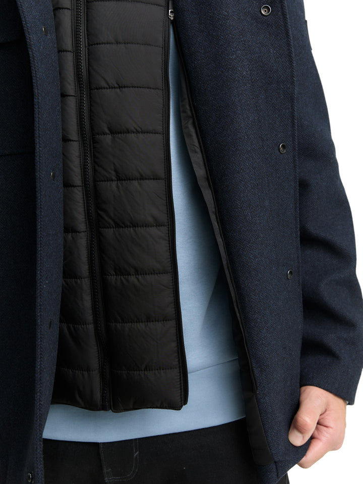2 in 1 wool jacket, blue small herringbone 32530 Bild 6