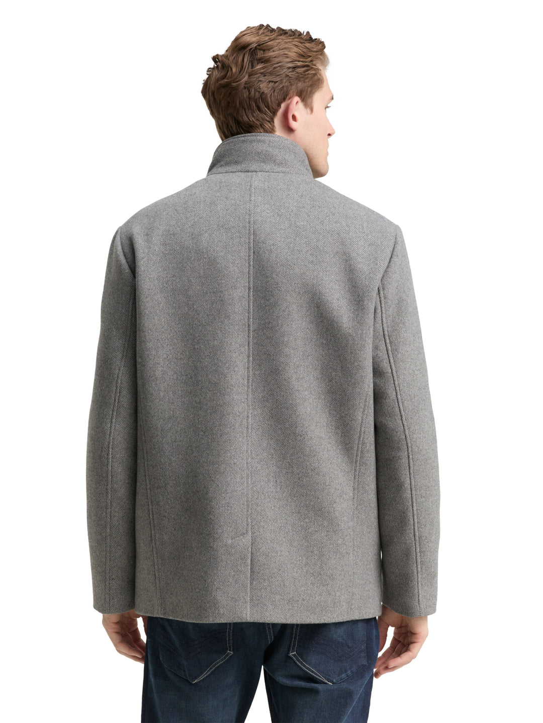 2 in 1 wool jacket, light stone grey wool twill 30507 Bild 4