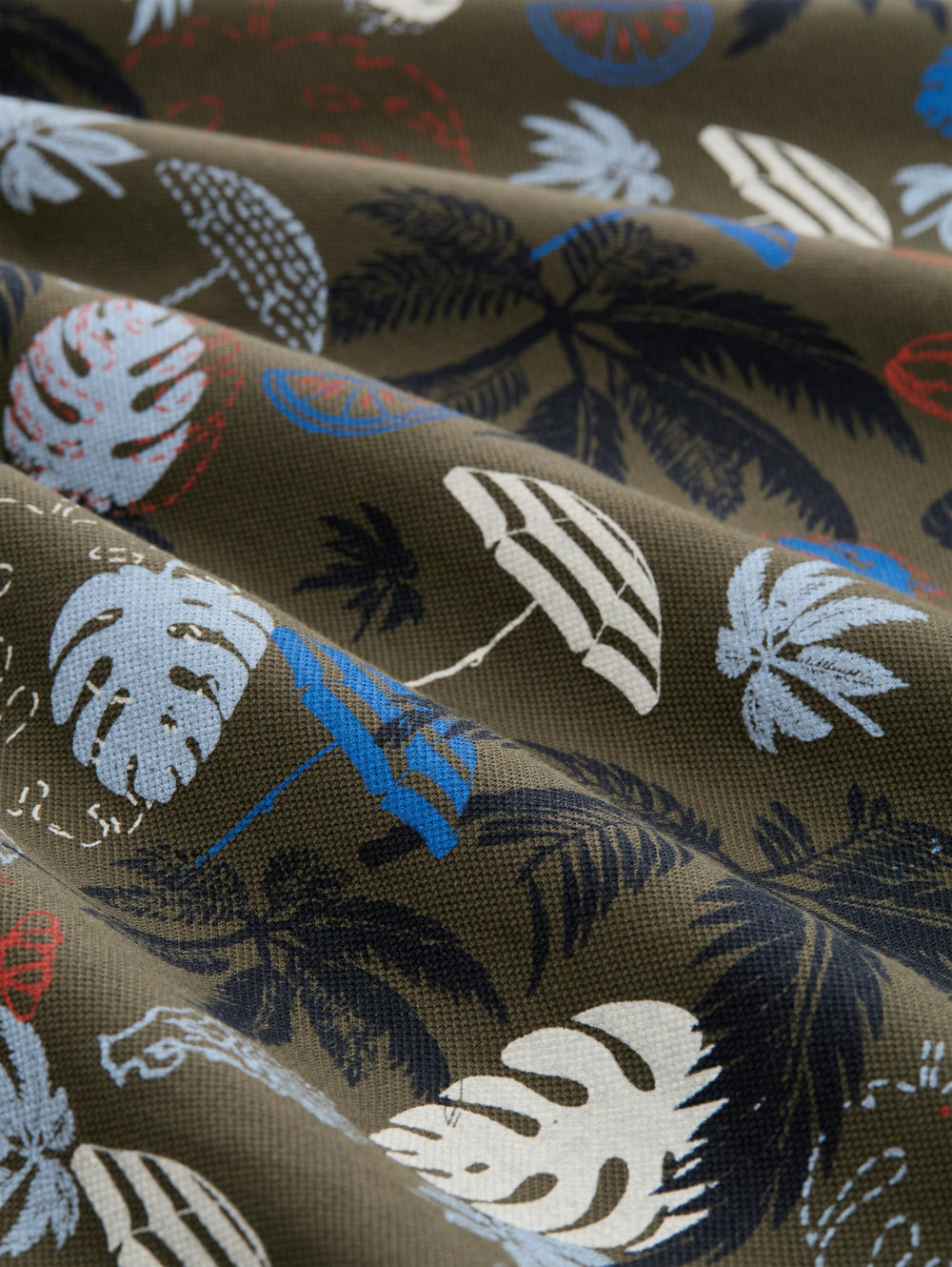 allover printed polo, leaf green beach design 40190 Bild 2