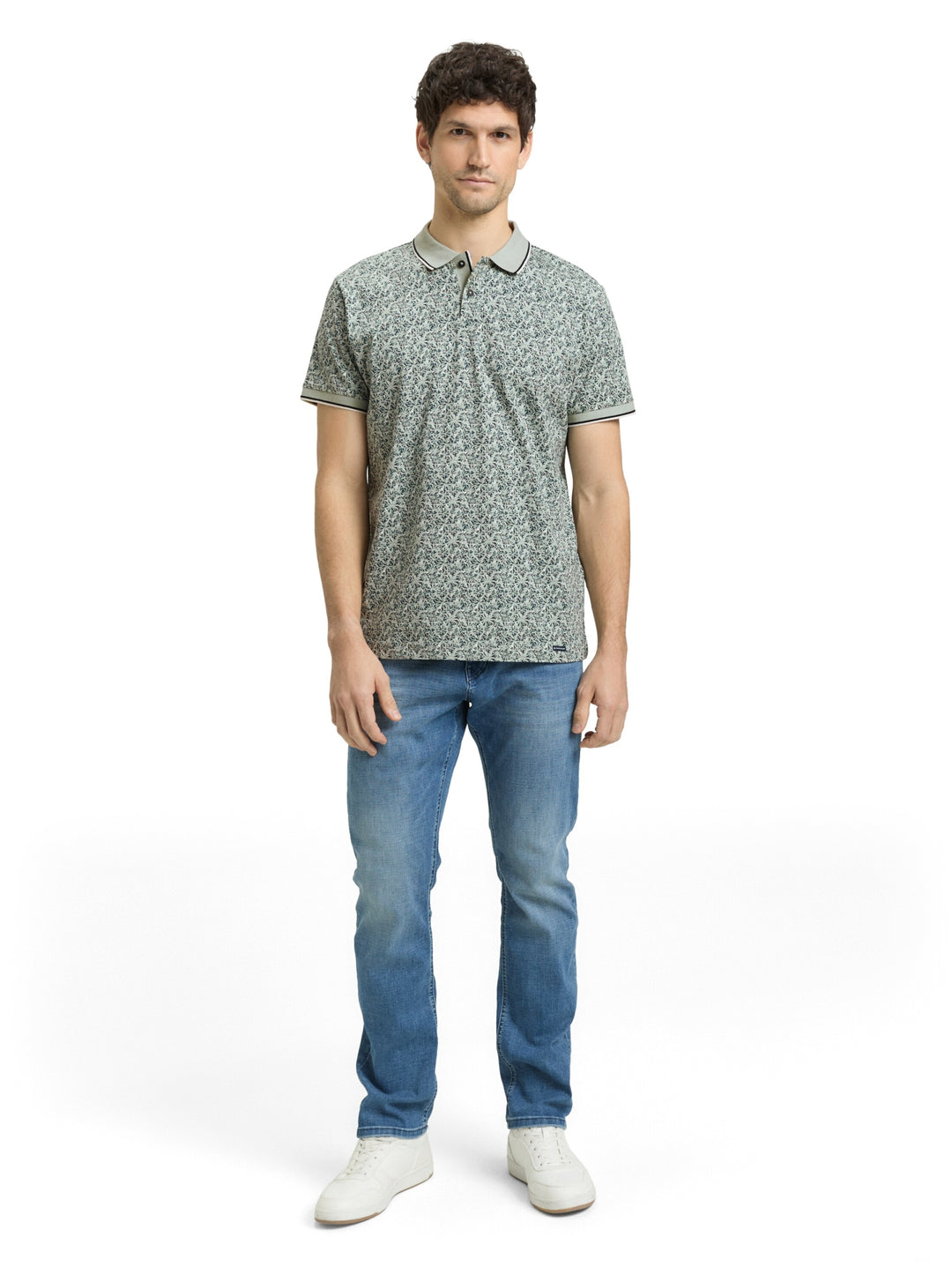 allover printed polo, mint round design 39484 Bild 3