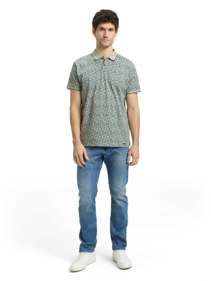 allover printed polo, mint round design 39484 Bild 3