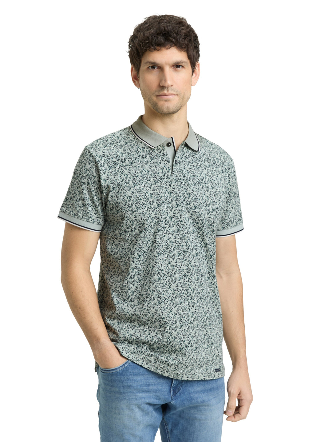 allover printed polo, mint round design 39484 Bild 5