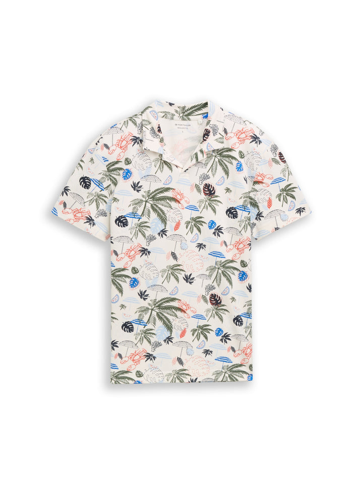 allover printed polo, off white beach design 40189 Bild 1
