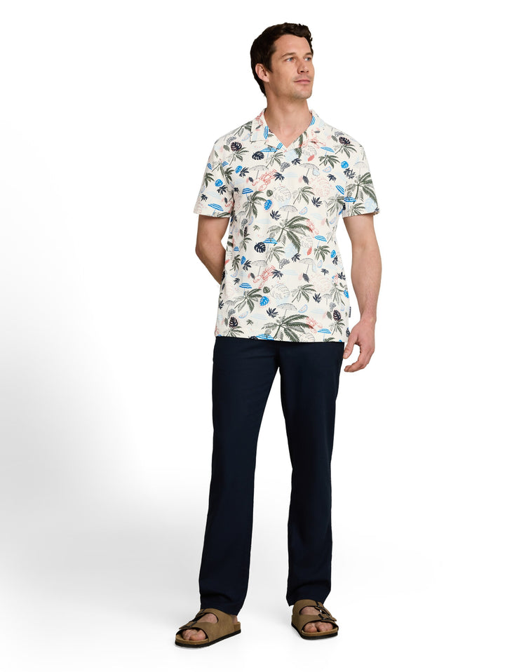 allover printed polo, off white beach design 40189 Bild 3