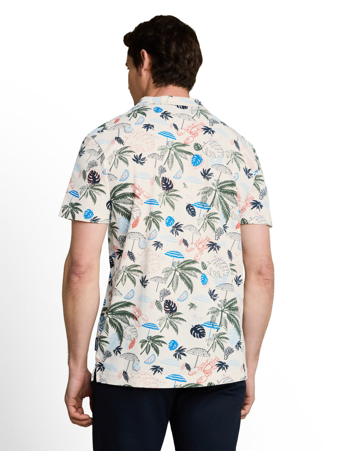 allover printed polo, off white beach design 40189 Bild 4