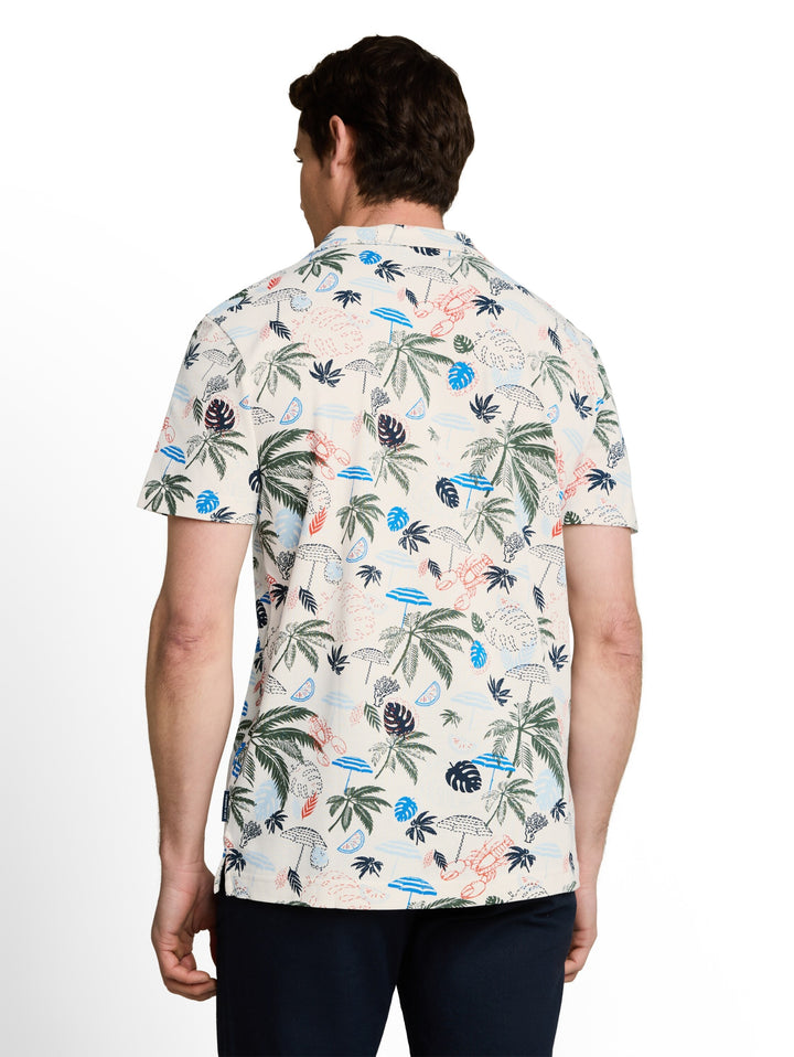 allover printed polo, off white beach design 40189 Bild 4