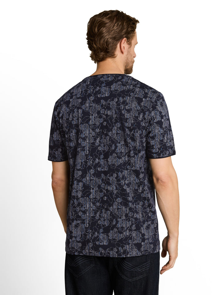 allover printed t-shirt, navy irregular design 40193 Bild 10