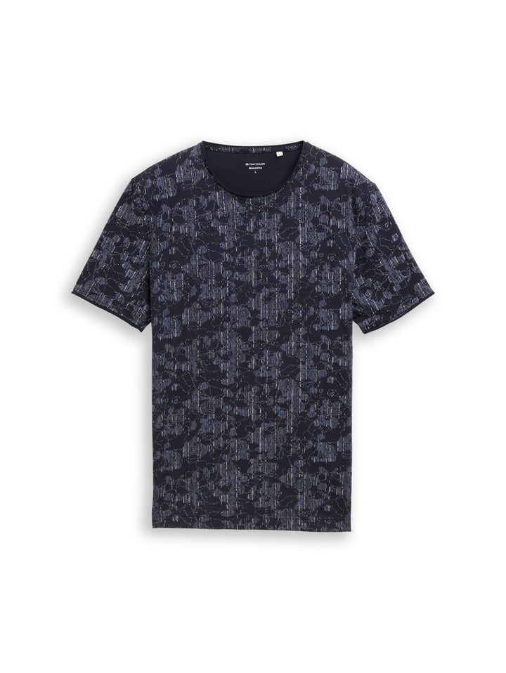 allover printed t-shirt, navy irregular design 40193 Bild 7