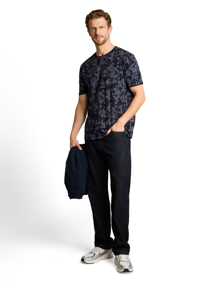 allover printed t-shirt, navy irregular design 40193 Bild 9