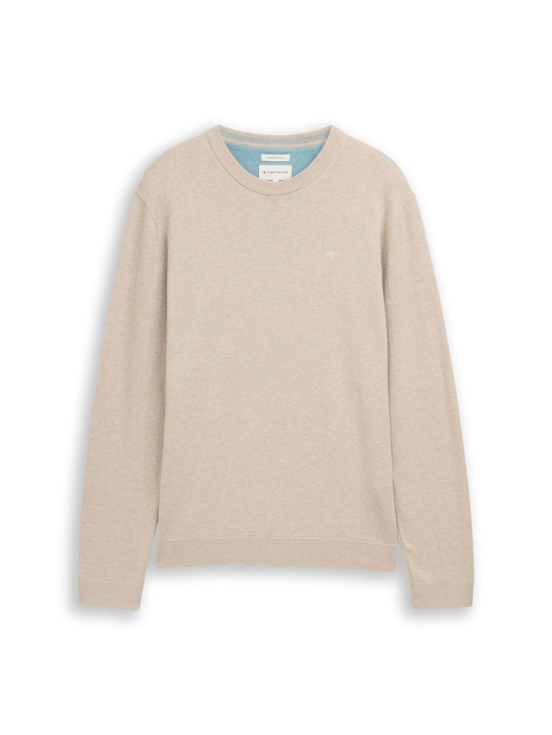 basic crewneck knit, cashew beige melange 38310 Bild 1