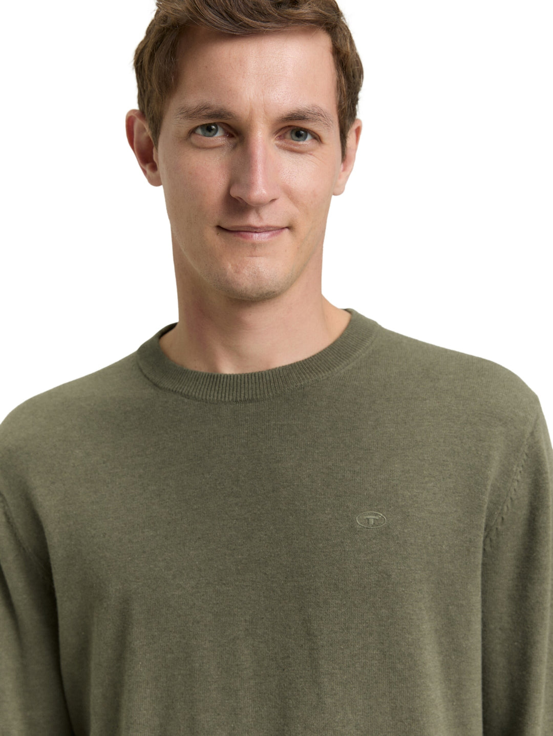 basic crewneck knit, tea leaf melange 39401 Bild 6