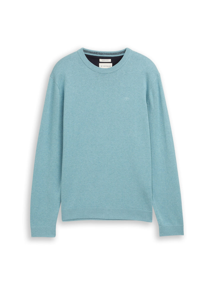 basic crewneck knit, tourmaline melange 39104 Bild 1