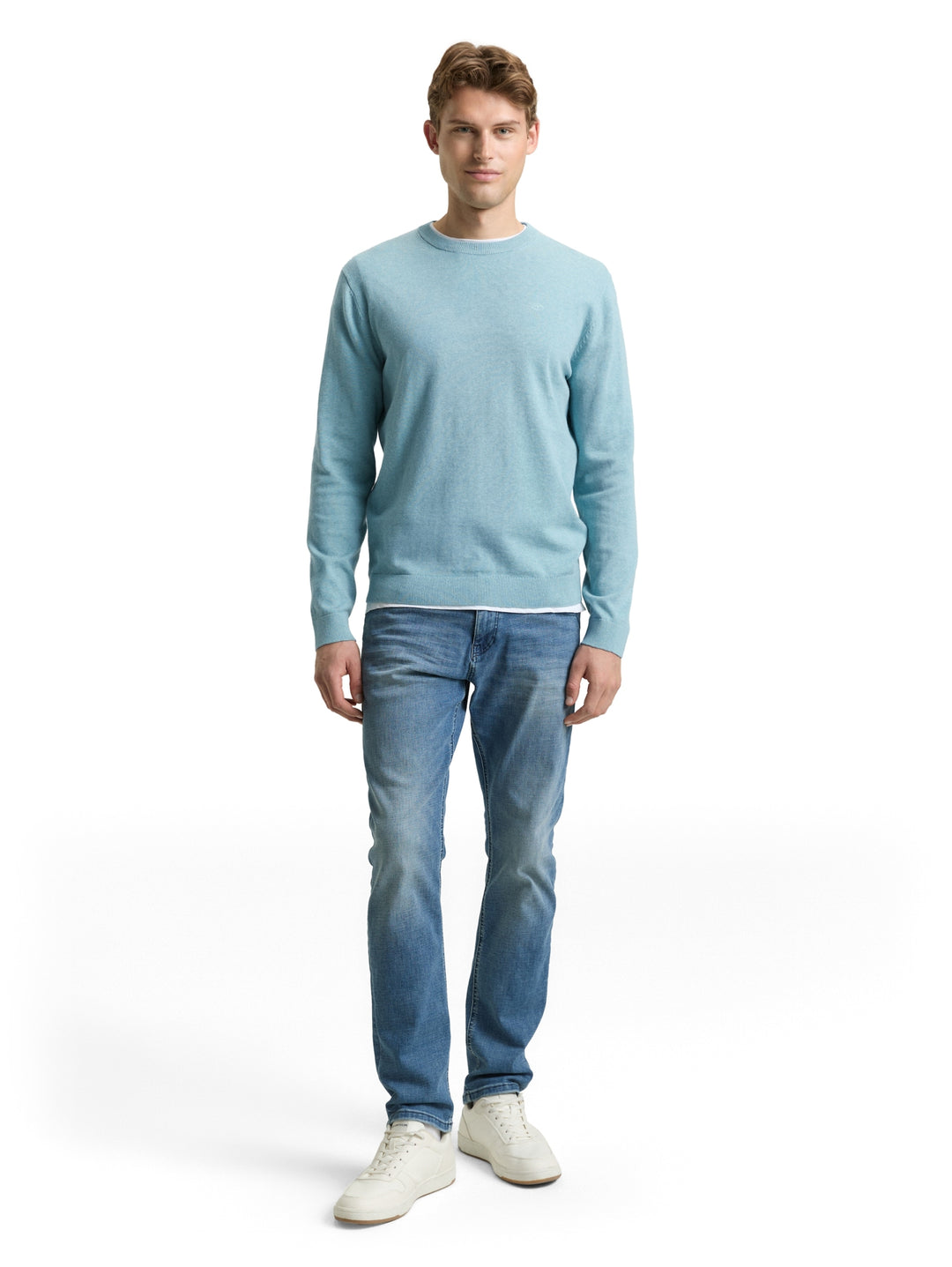 basic crewneck knit, tourmaline melange 39104 Bild 3
