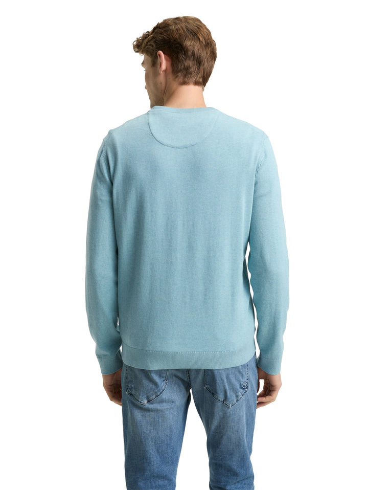 basic crewneck knit, tourmaline melange 39104 Bild 4