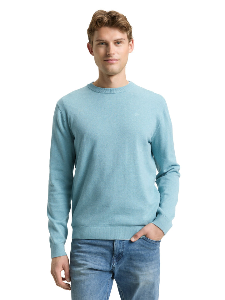 basic crewneck knit, tourmaline melange 39104 Bild 6