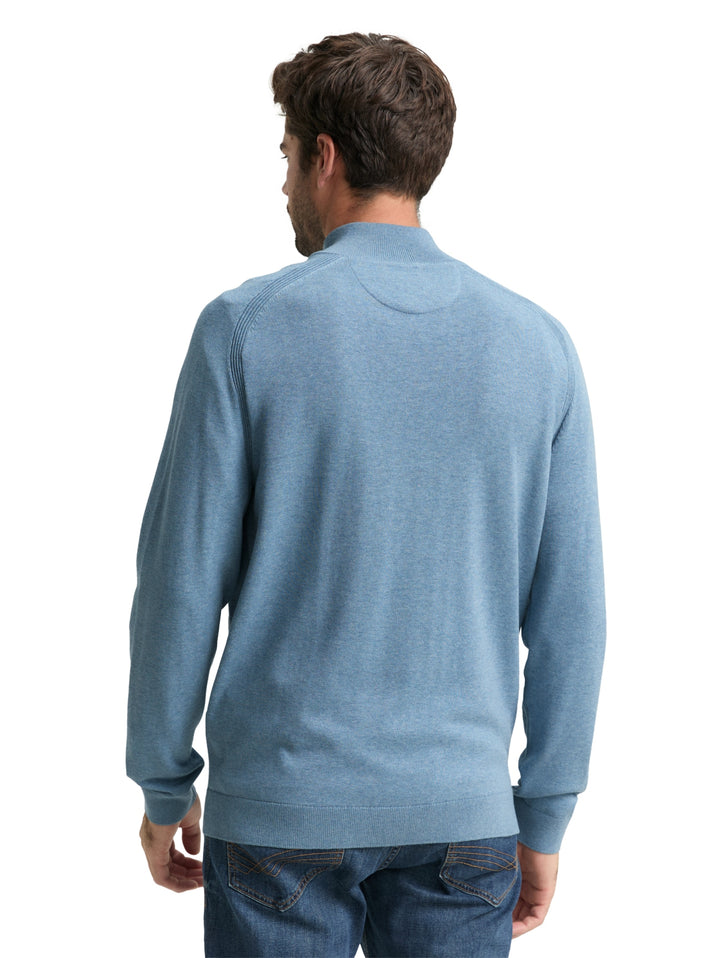 basic knit troyer, faded blue melange 39094 Bild 4